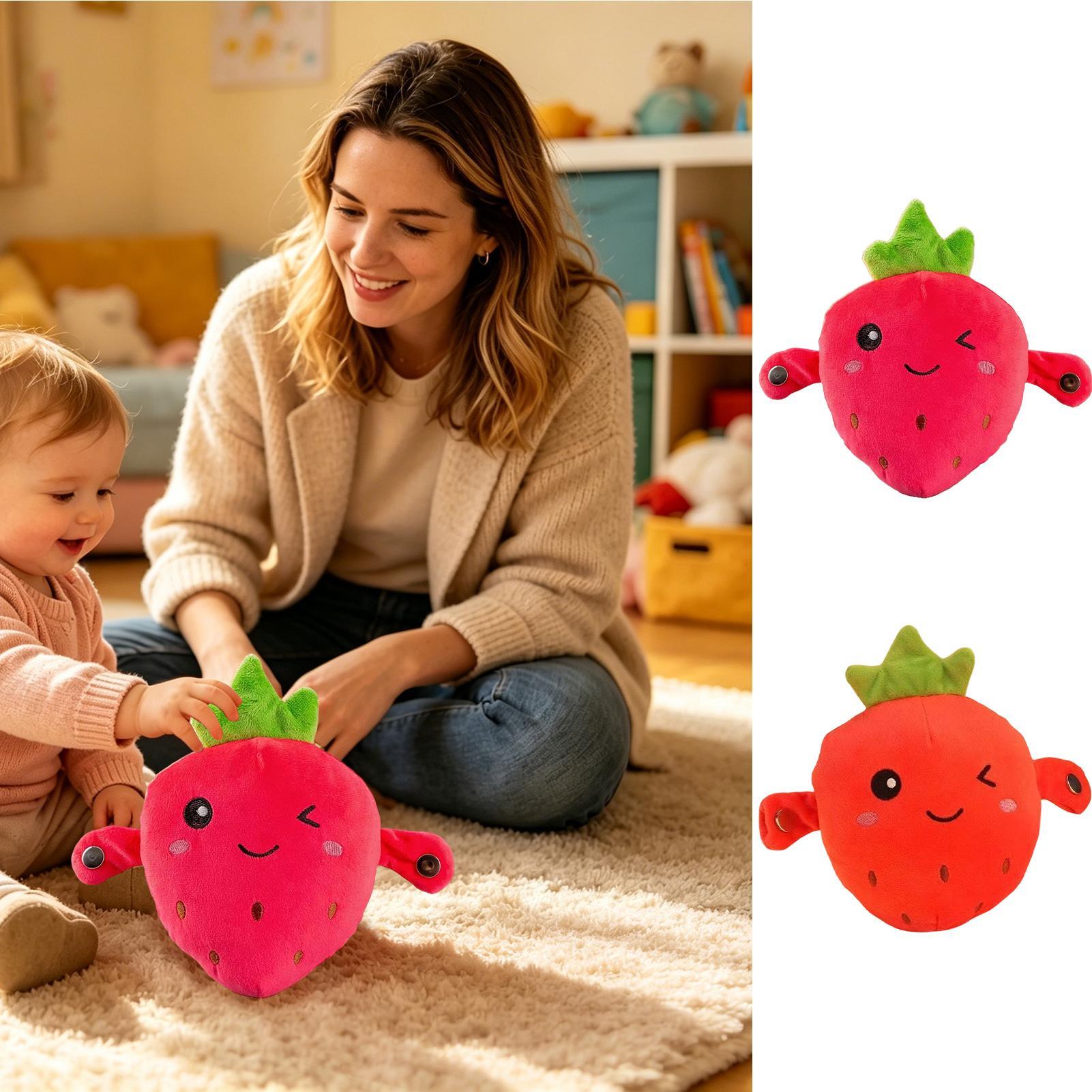 Kids Education Movies - イチゴのぬいぐるみ抱き枕 教育用感覚インタラクティブ人形 フルーツをテーマにした音楽人形 教育用 子供 女の子