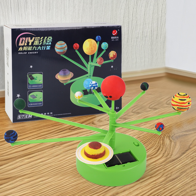 Kids Education System - 子供のための電気ソーラーシステムのおもちゃ,ステムテクノロジーのガジェット,日曜大工の絵画,惑星モデル,科学玩具,教育ゲーム