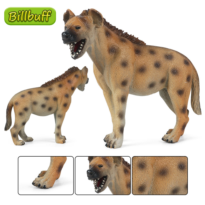 Kids Education Material - 11 センチメートルシミュレーション野生動物世界動物園 ABS ハイエナモデルフィギュアアクションコレクション人形知育玩具 ​ 子供向けキッズギフト