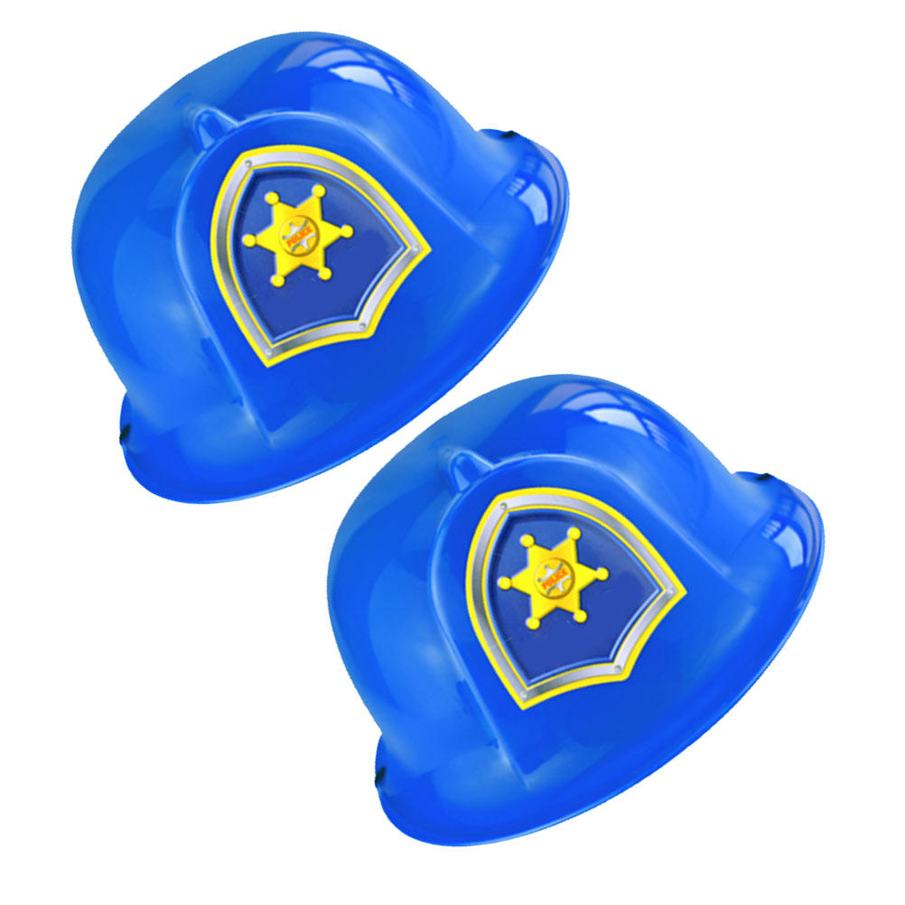 Kids Education Gift - 2個入り子供用警察官ごっこ遊び帽子 シミュレーション安全コスプレ小道具 教育的ギフト 想像力と創造性を育みます