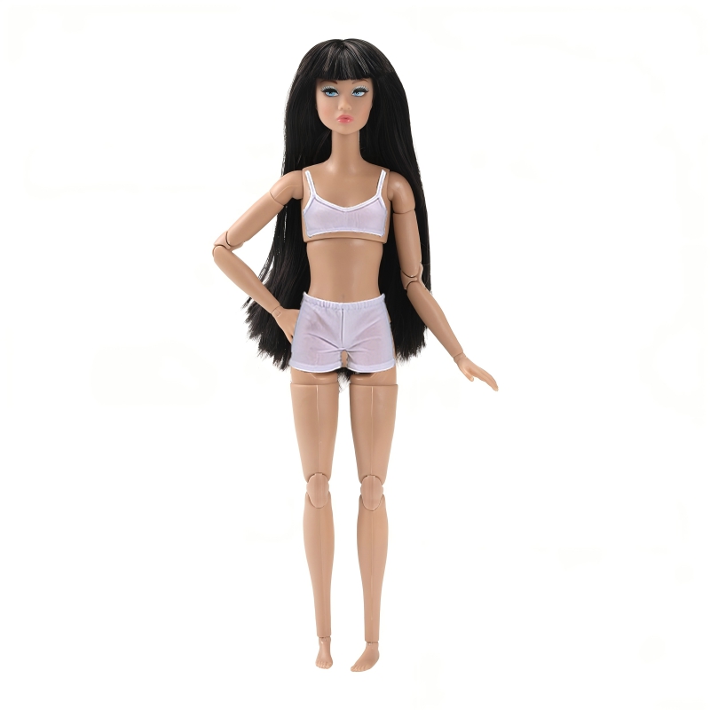 Kids Yoga Education - 11.5インチの人形キッズトイ、22関節可動ヨガボディ、人形ヘッドアクセサリー付き、女の子DIY着せ替えプレイおもちゃ、誕生日プレゼントギフト