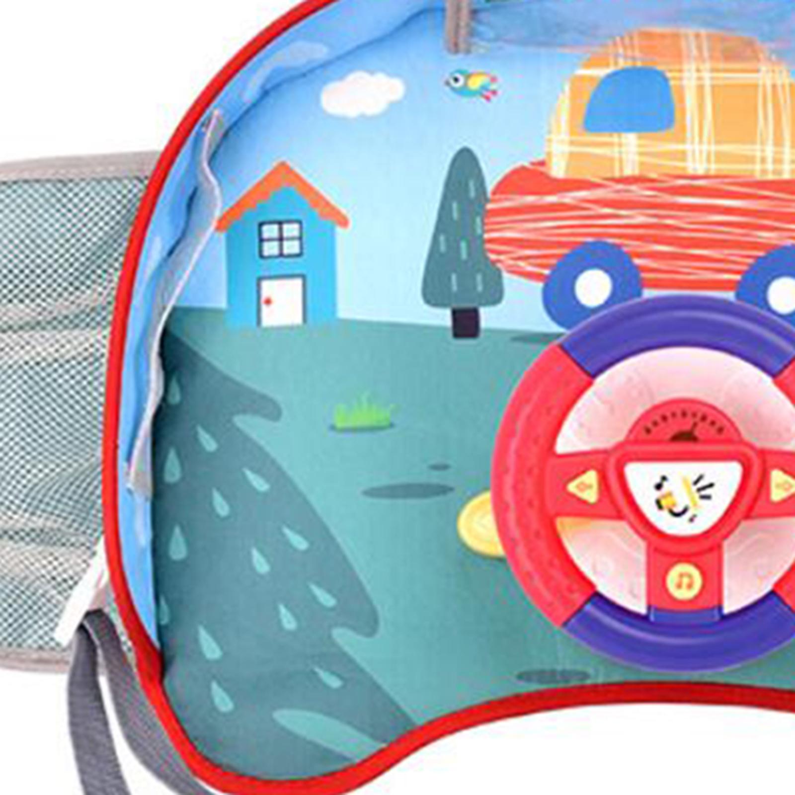 Kids Education Center - 車のステアリングホイールおもちゃ ポータブルアクティビティプレイセンター 早期教育ごっこ遊び 運転おもちゃ 音付き 子供用