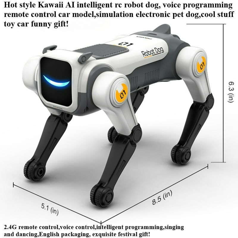 Kids Education Gift - クールなおもちゃの車、面白いギフト-ホットで可愛いAIインテリジェントRCロボット犬、リモコンカー、電子ペット犬、子供向けRCカーのおもちゃ