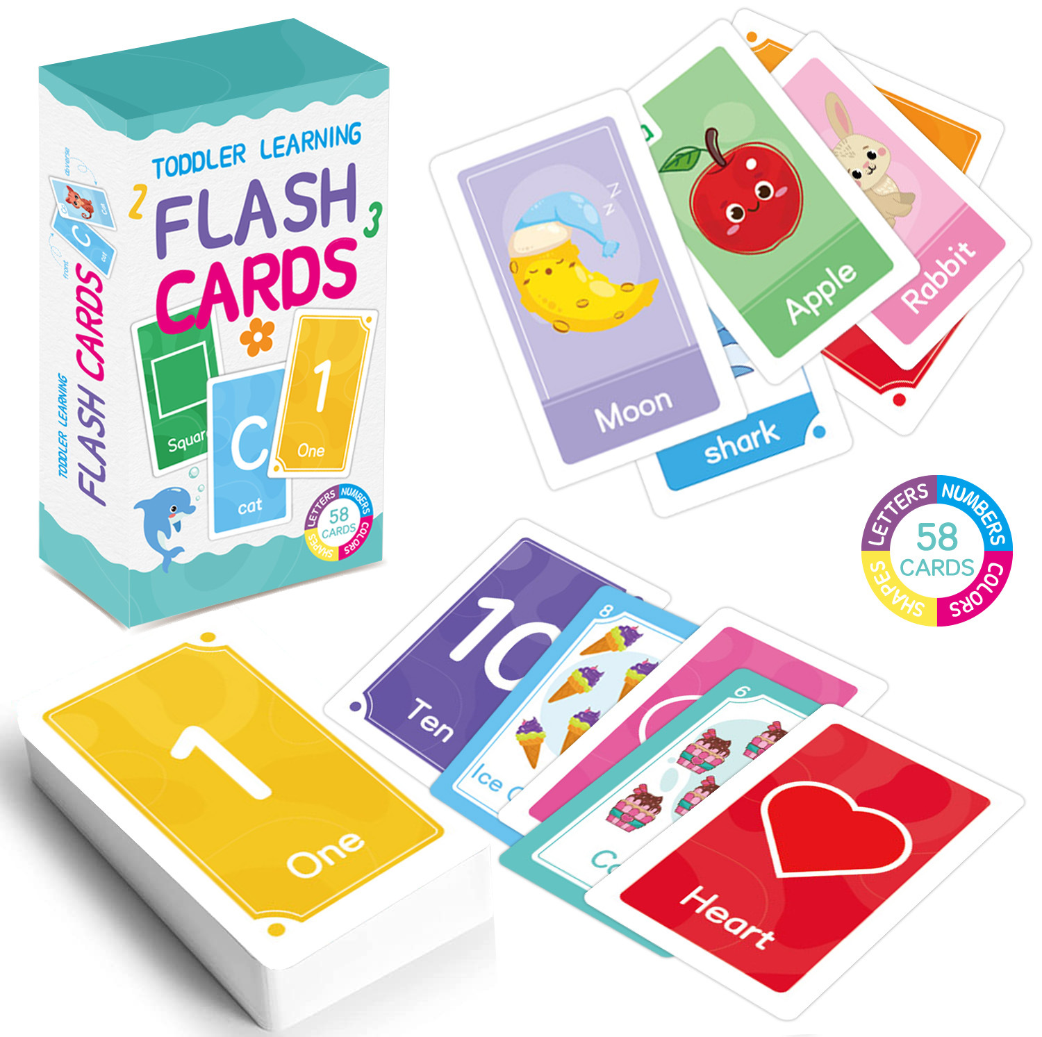 58 個 ABC アルファベットフラッシュカードモンテッソー - Kids Education Gift のレビューと価格