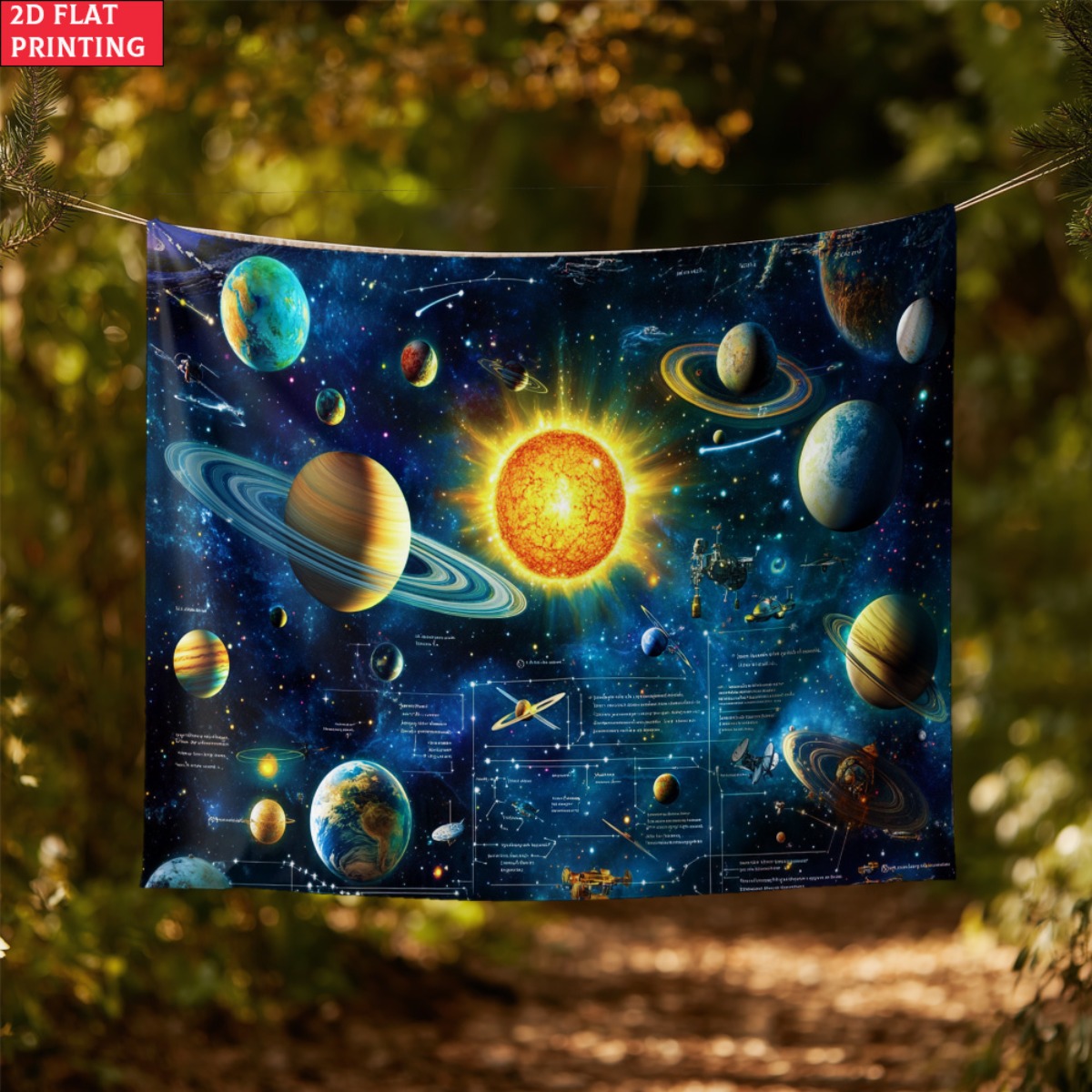 額縁なし 太陽系惑星タペストリー 宇宙科学教育用ウォールアー - Kids Education System のレビューと価格