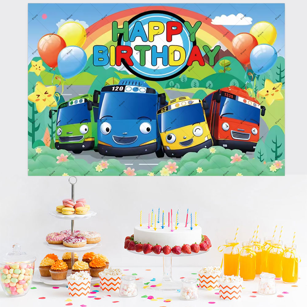 漫画アニメリトルバスキッズ 1st ハッピーバースデーパーテ - Kids Education Background のレビューと価格