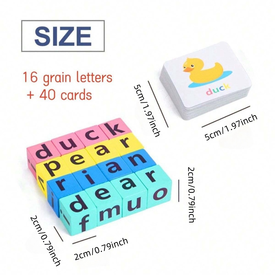子供用アルファベットスペルボードゲーム、16文字ブロック+4 - Kids Education Material のレビューと価格