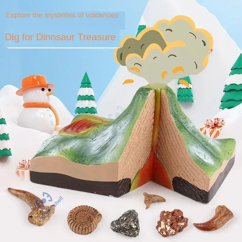 火山子供のおもちゃ恐竜ピラミッド DIY 化石考古学発掘キッ - Science Kit Volcano のレビューと価格