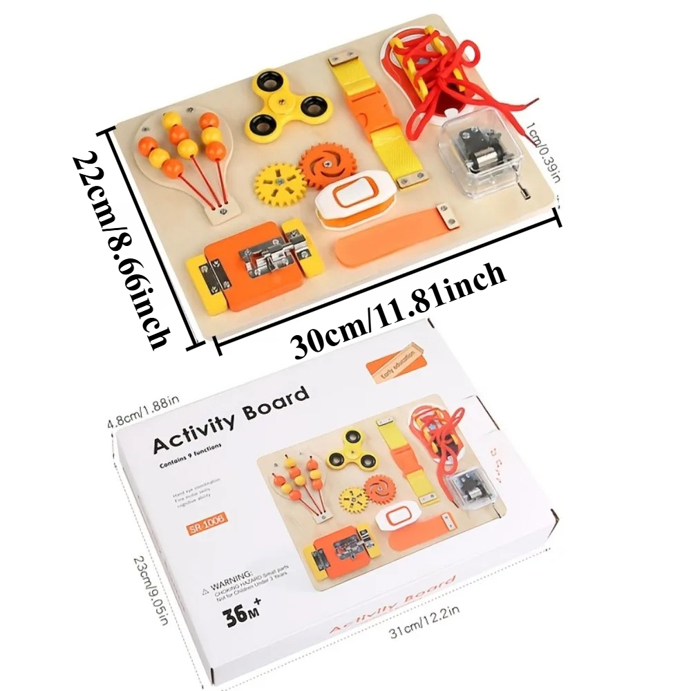 モンテッソーリ木製ビジーボードおもちゃ、幼児向け感覚教育フィ - Kids Education Gift のレビューと価格
