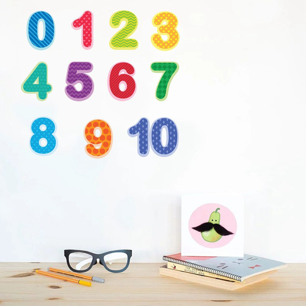 楽しいお祭り風数字ウォールステッカー 子供部屋 リビングルー - Kids Education Background のレビューと価格