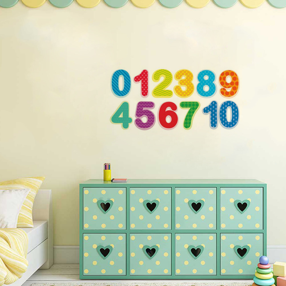 楽しいお祭り風数字ウォールステッカー 子供部屋 リビングルー - Kids Education Background のレビューと価格