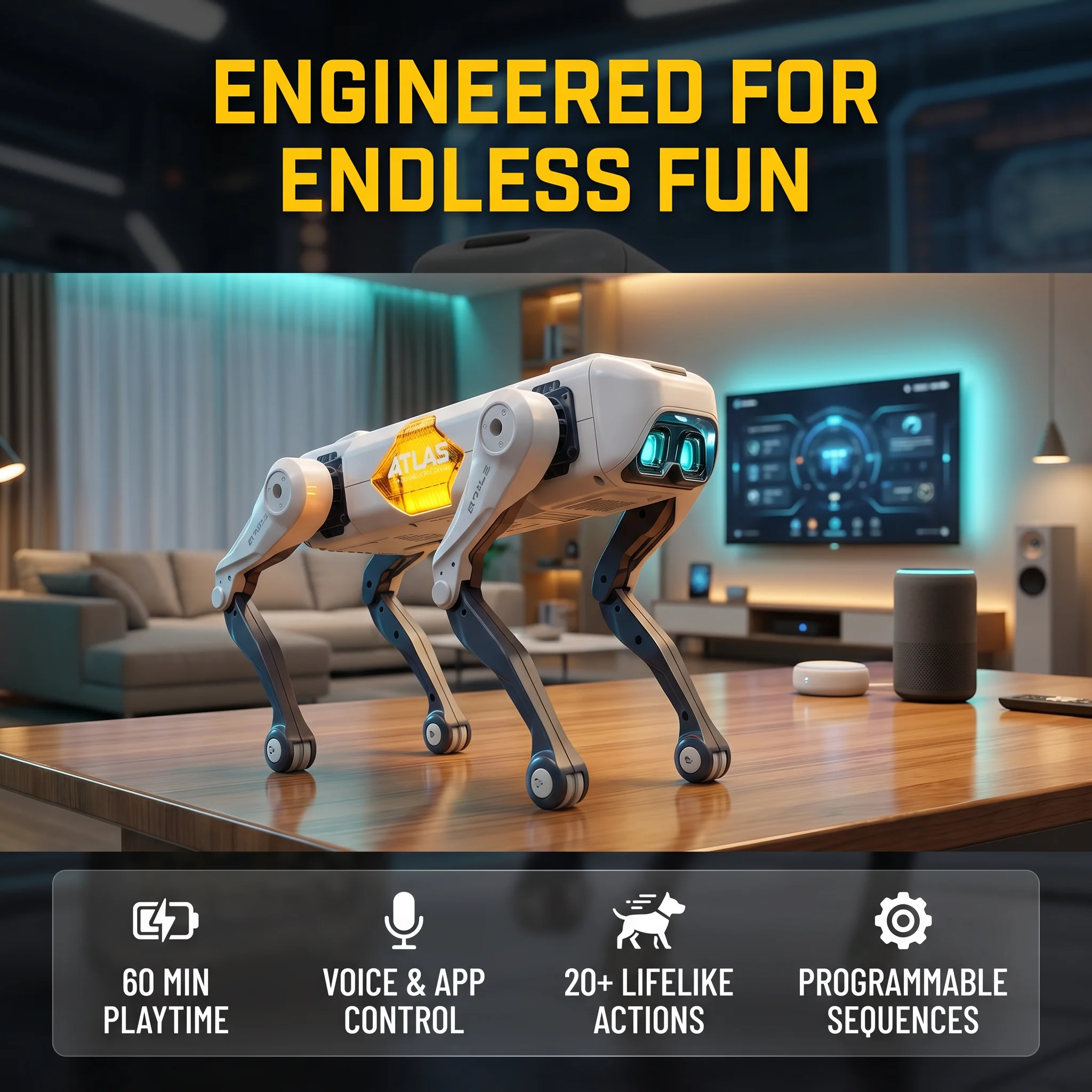 AIスマートロボット犬、音声＆アプリ制御、プログラミング、ダ - Kids Education Material のレビューと価格