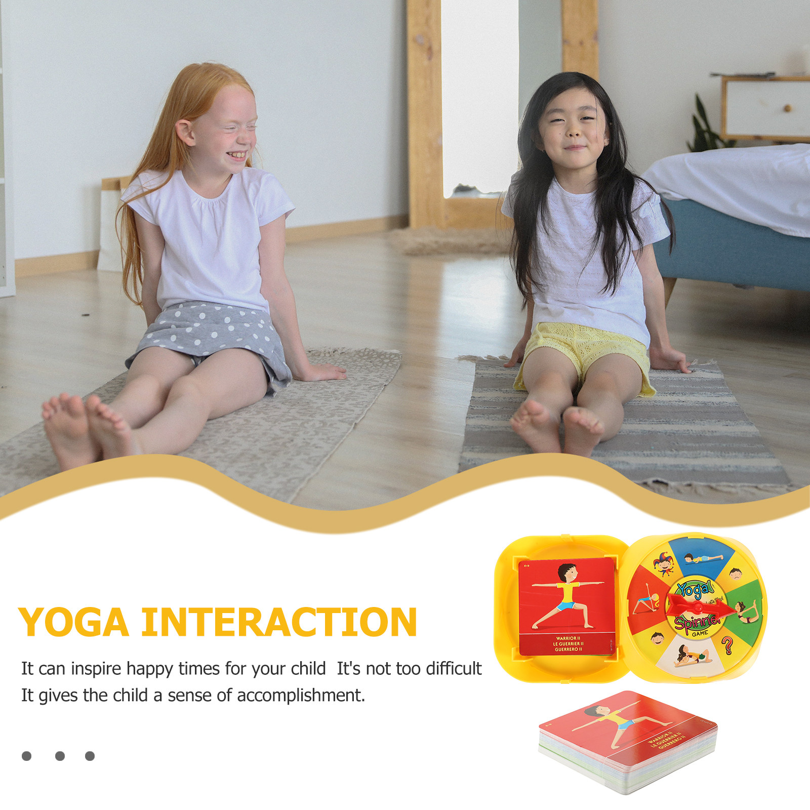 1セット ヨガインタラクティブゲーム 長持ちするファミリー向 - Kids Yoga Education のレビューと価格