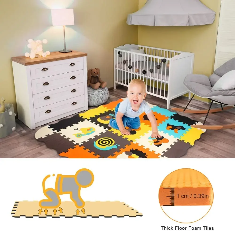 赤ちゃんと子供のためのEVAフォームプレイマット,動物柄,ク - Kids Yoga Education のレビューと価格