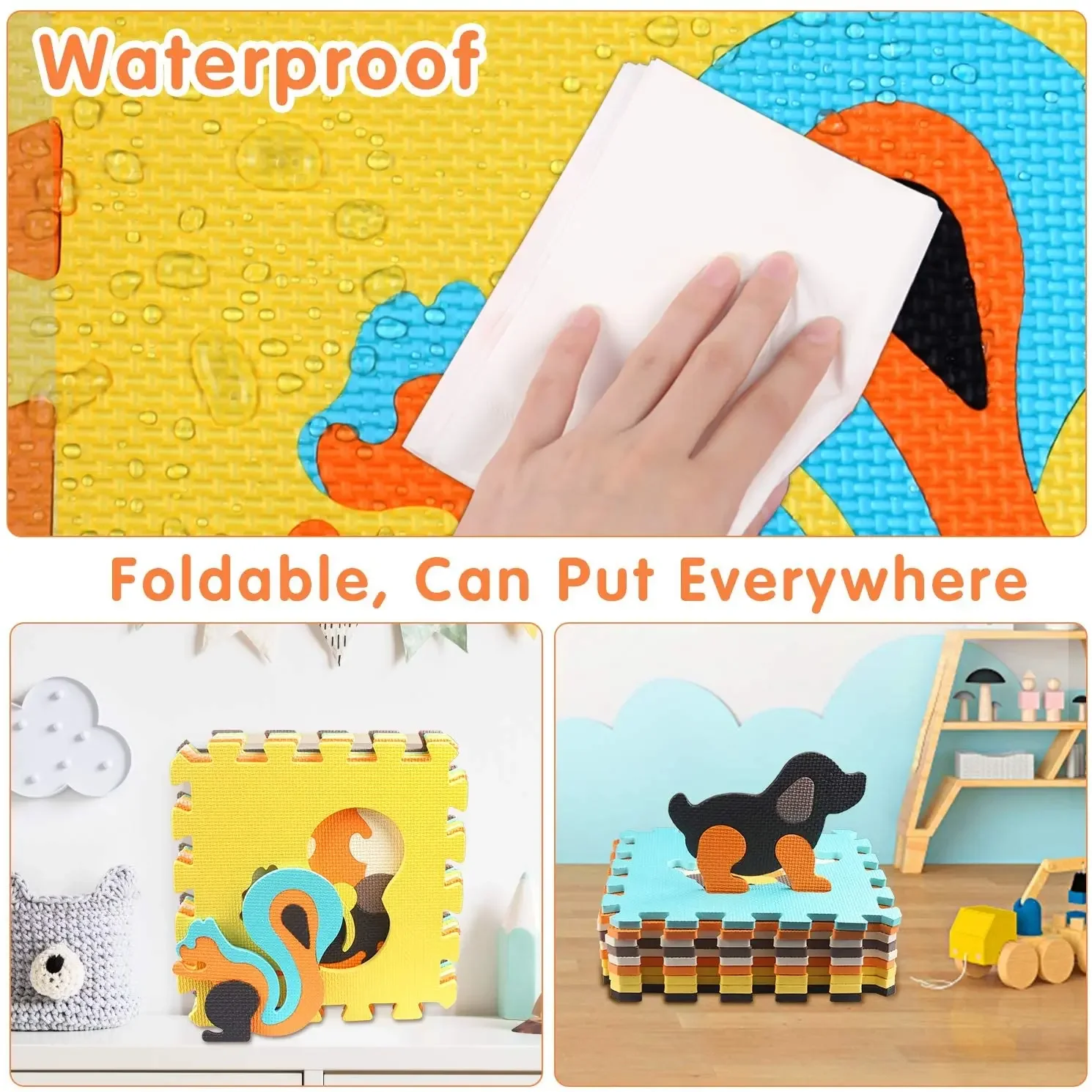 赤ちゃんと子供のためのEVAフォームプレイマット,動物柄,ク - Kids Yoga Education のレビューと価格